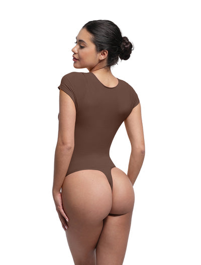 V-Neck Sculpting Tee Bodysuit