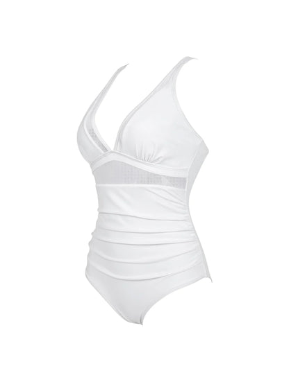 The Sculpting V-Neck Mesh Suit